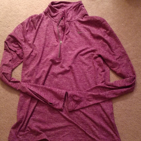 Nike 4/4 zip top heathered purple w grey - Picture 1 of 2